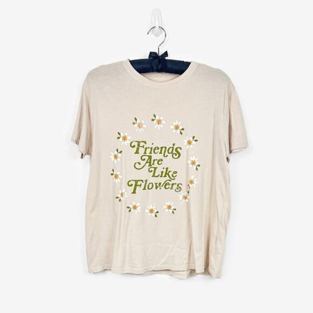 Show Me Your Mumu Thomas Tee Friends Are Like Flowers Size S Organic Cotton
